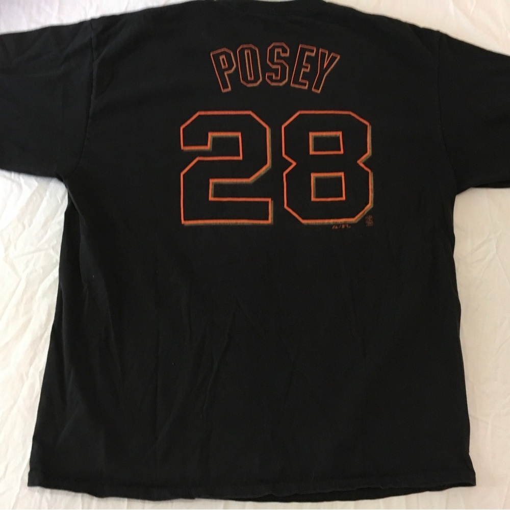 MAJESTIC MENS BLACK SPORTS POSEY TEE XL